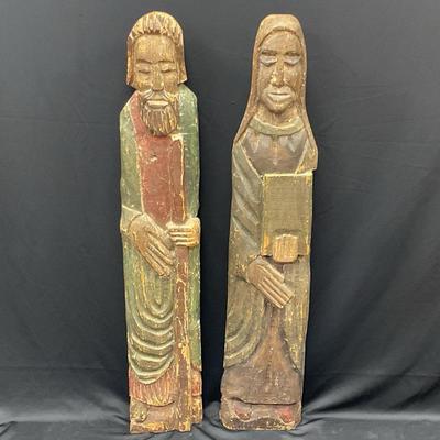 Vintage Carved Man And Lady