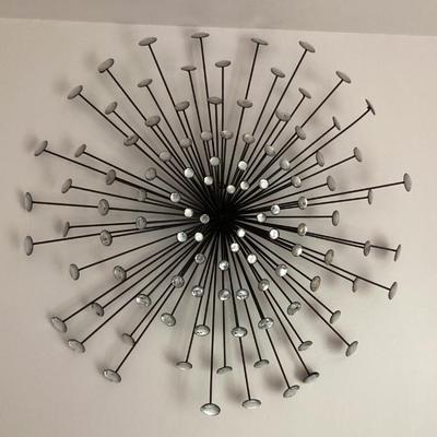 Sale Photo Thumbnail #76: Wall art wire black burst metal
