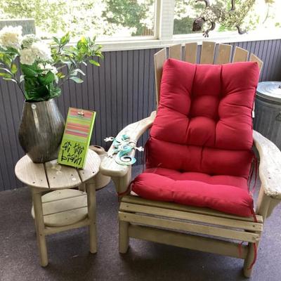 Sale Photo Thumbnail #26: Adirondack chair and table