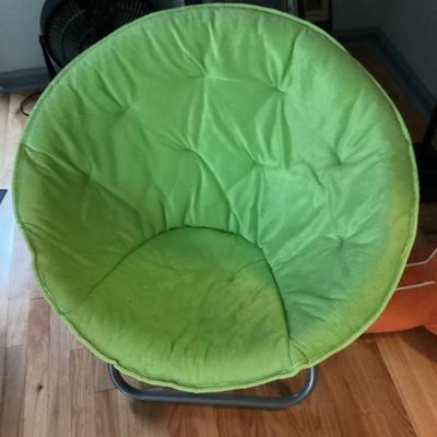 Sale Photo Thumbnail #85: Green saucer chair
