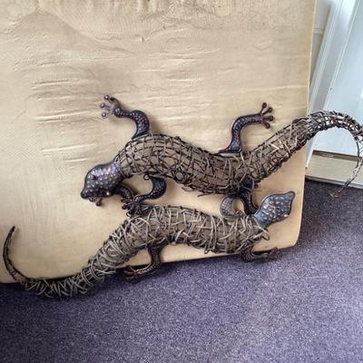 Sale Photo Thumbnail #68: Wall art canvas lizards