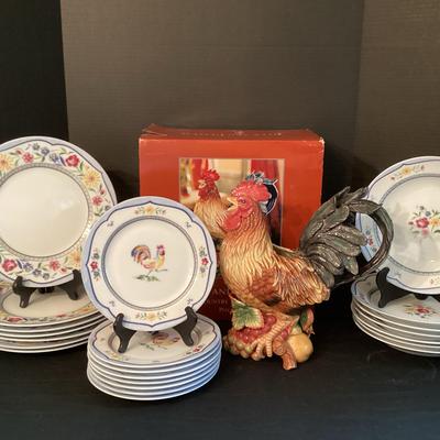 Rooster Dishes & Pitcher
