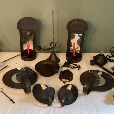 Dark Tin Candle Holders & More