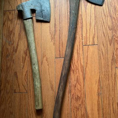 Two Forged Iron Axes