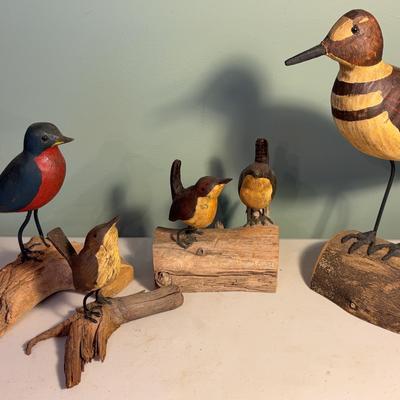 Assortment of Wooden Birds