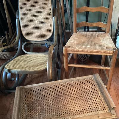 Cane Collection Of Table And Chairs