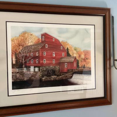 Framed Print Of A Mill In Autumn By John Steven’s