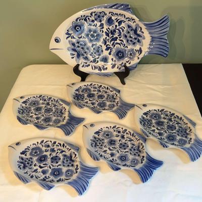 6 Piece Fish Plate Set