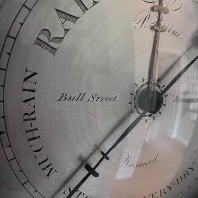 Antique P. Borini mahogany barometer