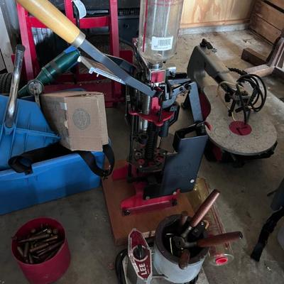 Loader, lead pot, scroll saw