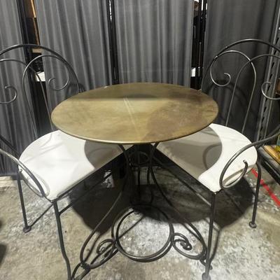 Classic Euro Bistro Table With Antique Finish