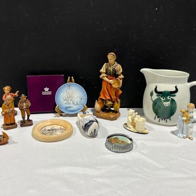 Vintage Collectibles - Inuit Eskimo Art, Anri Italy, Arabia Finland Pitcher, Royal Copenhagen +