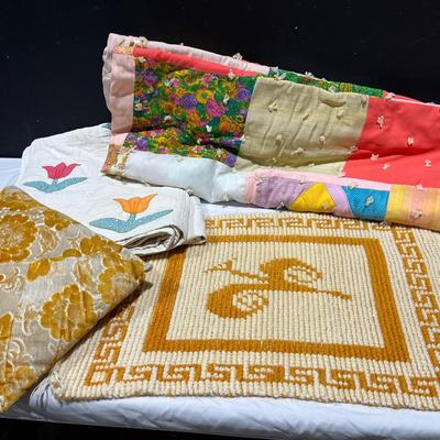 Vintage Quilts, Rug, And Pillow