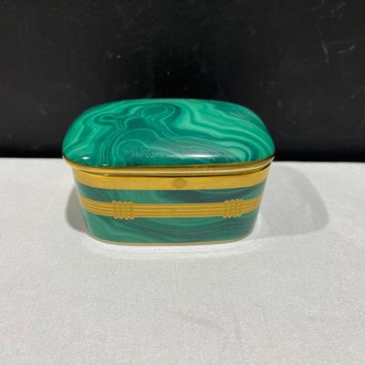 Christian Dior Gaudron Malachite Painted Trinket Box