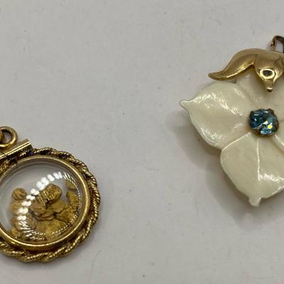 4g 12 Karat Gold Charms With Gems