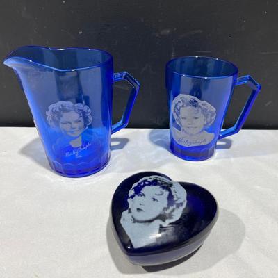 1930’s Cobalt Blue Shirley Temple Glass Collection