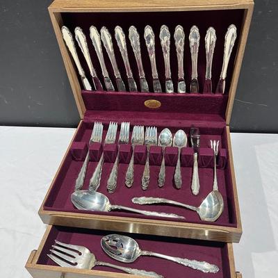 Reed & Barton Sterling + Mirrorstele Sterling Handles Silverware Set Including Serving Pieces