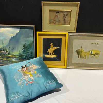 Winward Hideaway Oahu Painting + Framed Artwork And Pillow