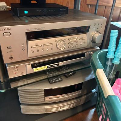 Bose CD player. Sony surround sound system. 