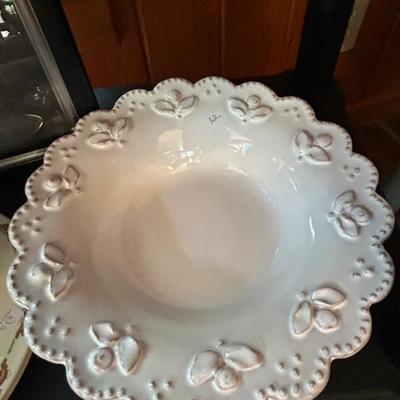 Handmade and signed pottery bowl. 