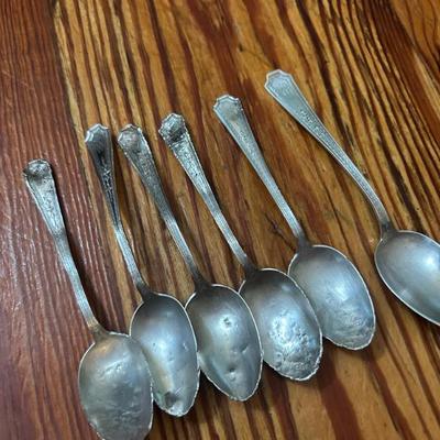 Damaged Gorham Sterling silver set of 6 spoons. 