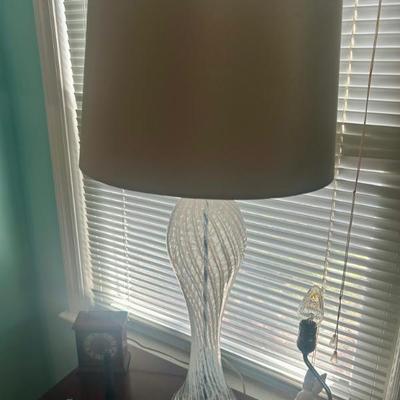 Pair of these hand blown glass lamps available. 