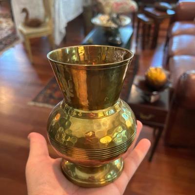 Solid brass vase. Made in India. 