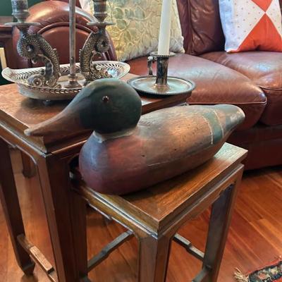 Hand carved solid wood decoy 