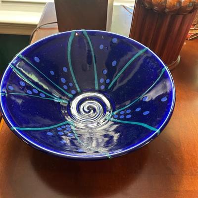 Handmade signed pottery bowl. 