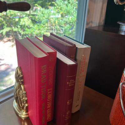 Pair of brass pineapple book ends