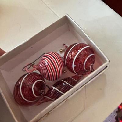 Blown glass ornaments 