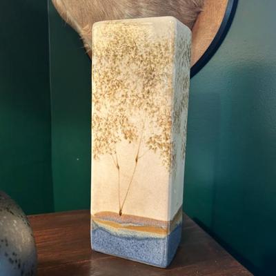 Signed handmade pottery vase. 