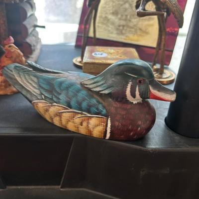 Small solid wood duck decoy. 