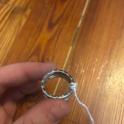 BVLGARI 18k white gold B.zero1 men’s ring. Size 12. Weighs 10.2 grams. $1500 compare to $2900 new. 