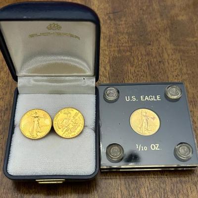 American Gold Eagle 1/10 oz 22K $5 Coins 