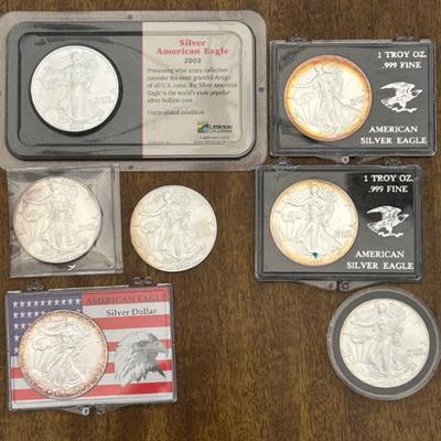 American Silver Eagle Dollar Coins 1989-2003 