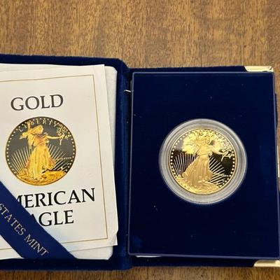 1oz Gold Proof 22K American Eagle Coin w/ Box 