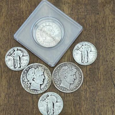 Susan Anthony Dollar, Barber Half Dollars and Standing Liberty Quarters 