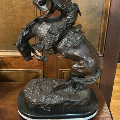 "The Rattlesnake" by Frederic Remington Jumbo Bronze Sculpture