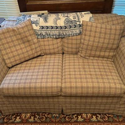 Plaid Loveseat Sofa 