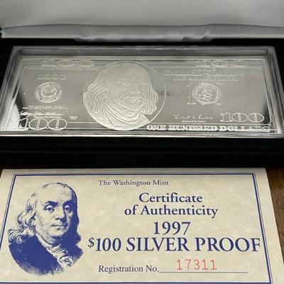 1997 Fine Silver $100 Proof (4oz) 