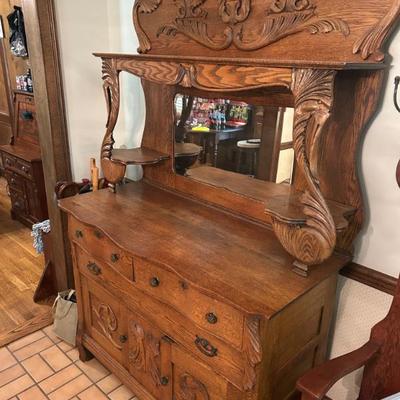 A great selection of incredible antique, MCM and vintage furniture throughout the home. 