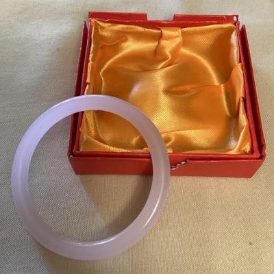 CMS093 Light Pink Jade Bangle Bracelet New