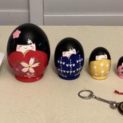 CMS022 Japanese Kokeshi Nesting Dolls, Kimmidoll Mug, Tiger Roly Poly & More!