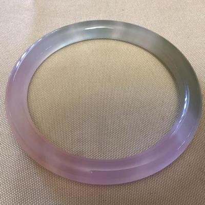 CMS088 Pink & Green Jade Bangle Bracelet New