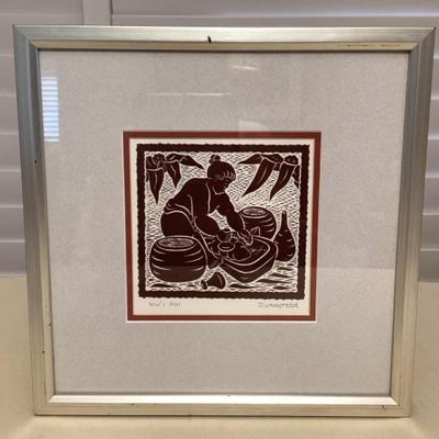 CMS138 Framed Ku’i Poi Picture By Dietrich Varez