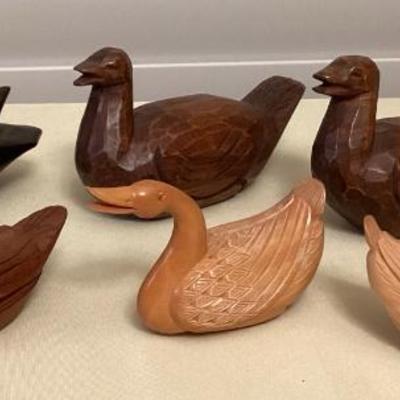 CMS110 Carved Wooden Duck Collection 