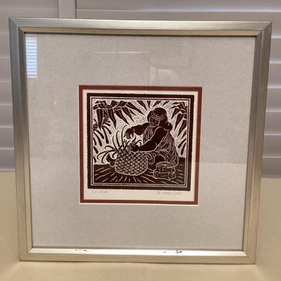 CMS139 Framed Basket Weaver “Ulana” Picture By Dietrich Varez 