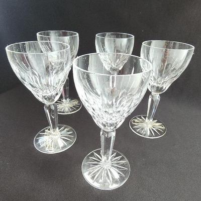 AAA047 - Antique Crystal Wine Glasses (5)