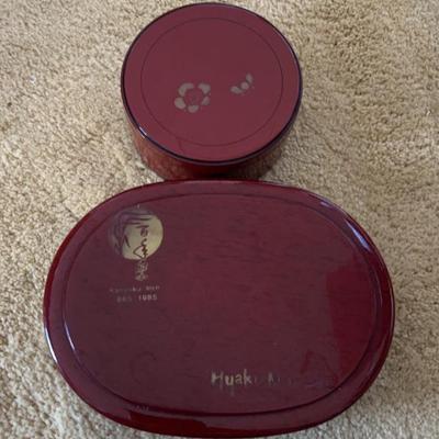AAA234 - Small Japanese Like Lacquered Storage Boxes